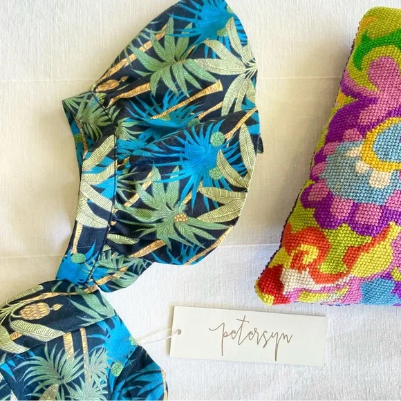 NWT Petersyn X Revolve Joplin Paradise floral flutter sleeve crop top - Picture 5 of 12